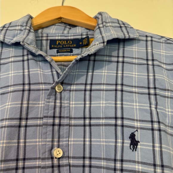 Polo by Ralph Lauren Men's Blue Plaid Shirt - Picture 2 of 3